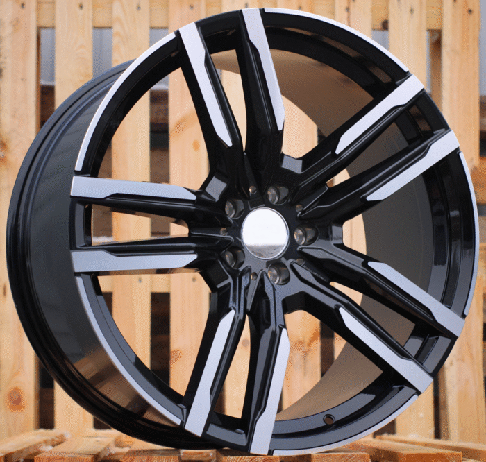 R21x9.5 5X112 ET 37 66.6 FE246 Black Polished (MB) For BMW