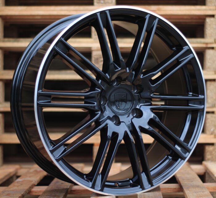 R18x8 5X130 ET 50 71.6 BY476 Black+Polished Lip (BLPL) For PORCH (P1)
