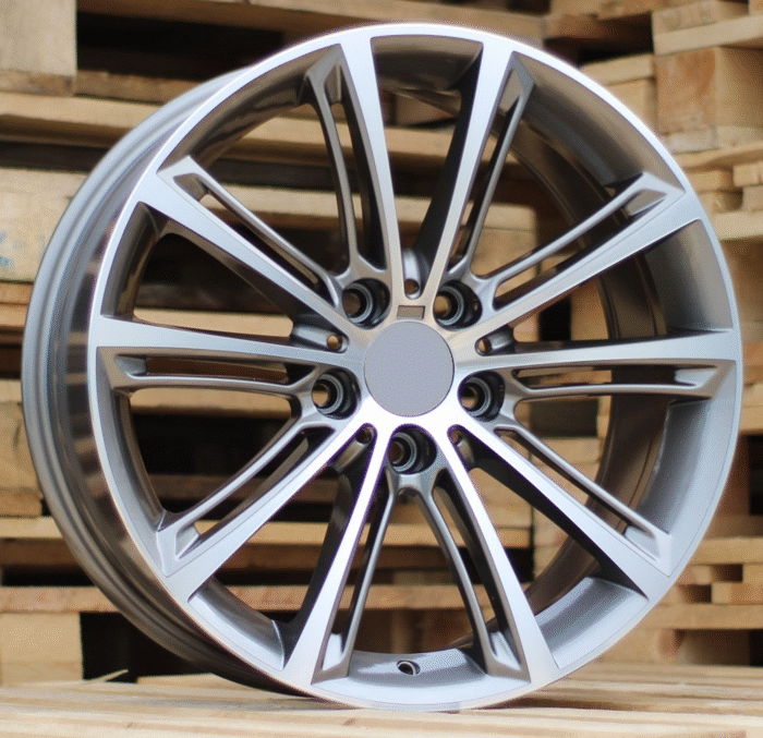 R18x8 5X120 ET 34 72.6 B528 (FE010) Grey Polished+Powder Coating (MGPC) For BMW (K4)