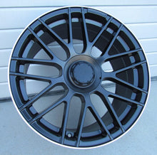Indlæs billede til gallerivisning R18x9 5X112 ET 50 66.6 B1268 Black Half Matt+Polished Lip (BLHMPL) For MER (P) (Rear+Front)