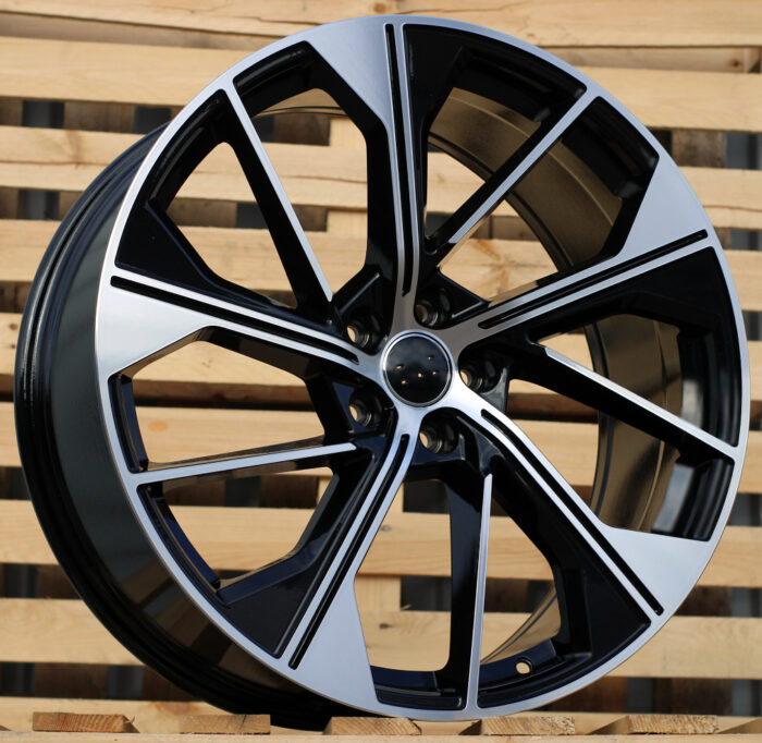 R20x8.5 5X112 ET 34 66.5 B5907 (IN5565) Black Polished (MB) For AUD (K7)