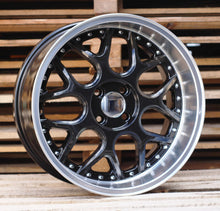 Indlæs billede til gallerivisning R17x8.5 3X112 ET 20 57.1 FR762 Black+Polished Lip (BLPL) For SMART