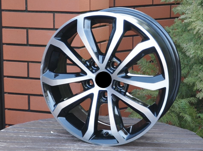 R16x6.5 5X112 ET 46 57.1 XF083 Black Polished (MB) For SKODA