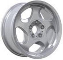 Indlæs billede til gallerivisning R17x8 5X120 ET 15 74.1 B2417 Silver+Polished Lip (SP) For BMW (Z1) (Front Right)