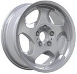 R17x8 5X120 ET 15 74.1 B2417 Silver+Polished Lip (SP) For BMW (Z1) (Front Right)
