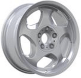 R17x9 5X120 ET 17 74.1 B2418 Silver+Polished Lip (SP) For BMW (Z1) (Rear Left)