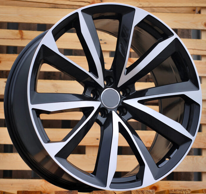 R22x10 5X112 ET 26 66.5 B5815 Black Polished+Powder Coating (MBPC) For AUD (K2+P) (New Q7)
