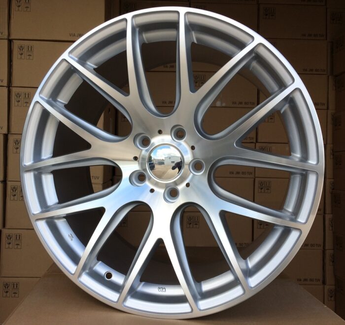 R18x8.5 5X120 ET 35 72.6 BK663 Polished Silver (MS) For BMW (K2+P) (Rear+Front)