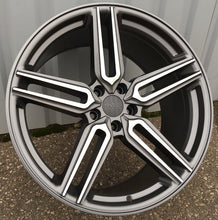 Indlæs billede til gallerivisning R20x9 5X112 ET 35 66.5 B1382 (HX015) Grey Polished Half Matt (MGHM) For HAXER