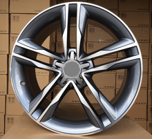 Indlæs billede til gallerivisning R18x8 5X112 ET 39 66.5 BK114 Grey Polished+Powder Coating (MGPC) For AUD (P)