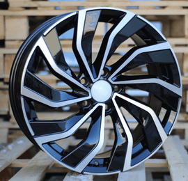 R17x7.5 5X112 ET 45 57.1 B5780 Black Polished (MB) For VW (D3)
