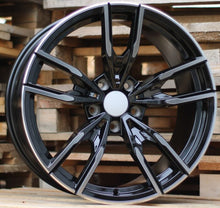 Indlæs billede til gallerivisning R18x8 5X120 ET 34 72.6 I5478 Black Polished (MB) For BMW (K7) (Rear+Front)