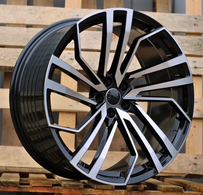 R19x8.5 5X112 ET 35 66.6 B1618 (FBX158) Black Polished (MB) For AUD (Z5) (HYBRID FORGED)