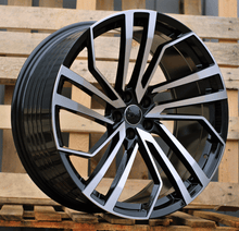 Indlæs billede til gallerivisning R19x8.5 5X112 ET 35 66.6 B1618 (FBX158) Black Polished (MB) For AUD (Z5) (HYBRID FORGED)