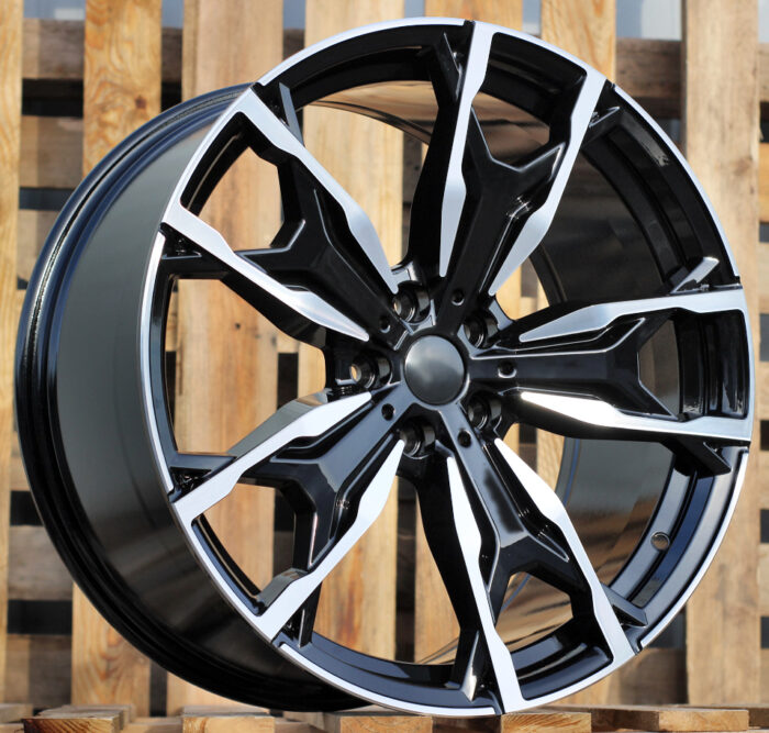 R20x8 5X112 ET 27 66.6 Y0204 Black Polished (MB) For BMW (K4+P+Z4) (X3 (Rear+Front)