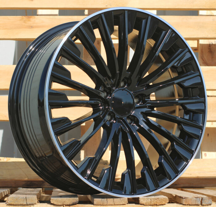 R19x8.5 5X112 ET 35.5 66.6 FBX132 Black+Polished Lip (BLPL) For MER (Z5) (HYBRID FORGED)