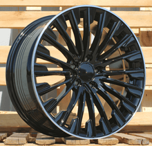 Indlæs billede til gallerivisning R18x8 5X112 ET 35 66.6 FBX132 Black+Polished Lip (BLPL) For MER (Z6) (HYBRID FORGED)