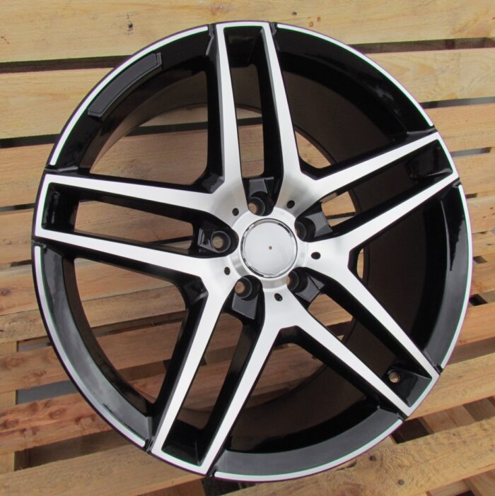 R19x8.5 5X112 ET 45 66.6 BK967 Black Polished (MB) For MER
