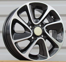 Indlæs billede til gallerivisning R14x5 4X100 ET 41 54.1 B5387 Black Polished (MB) For HYUND (D4)