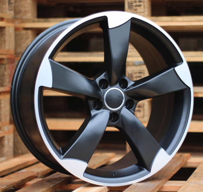 R18x8.5 5X112 ET 45 66.5 BK217 (BY939) Black Polished Half Matt (MBHM) For AUD (P+P1+K7)