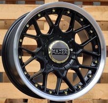Indlæs billede til gallerivisning R15x8 8X100/114 ET 30 73.1 L1879 (HX025) Black+Polished Lip (BLPL) For HAXER