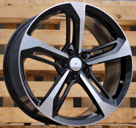 R22x9 5X112 ET 30 66.5 A513 (FR5191) Black Polished+Powder Coating (MBPC) For AUD (P1)