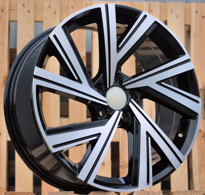 R17x7.5 5X112 ET 45 57.1 B5805 Black Polished (MB) For VW (P)