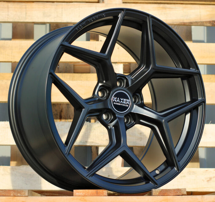 R19x8.5 5X112 ET 27 66.6 HX04F Black Half Matt (BLHM) For HAXER (K4) (HYBRID FORGED (Front+Rear)