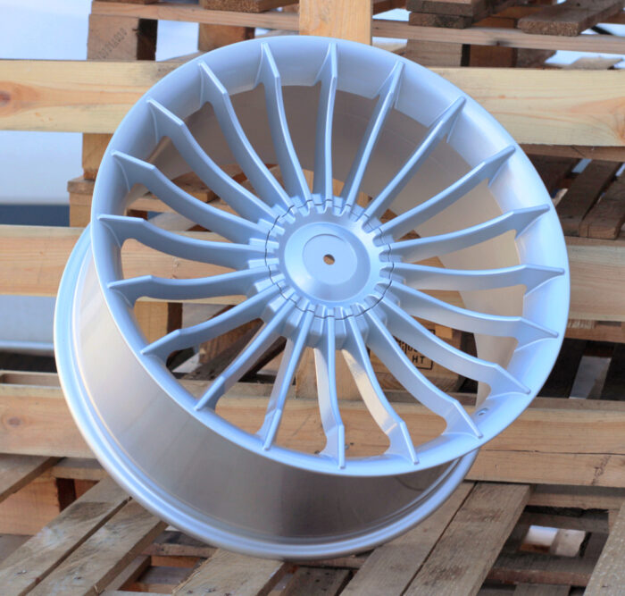 R20x8.5 10X112/120 ET 33 72.6 BK273 Silver Shining (SS) For BMW (K4) (ALPINA Style Rear+Front)