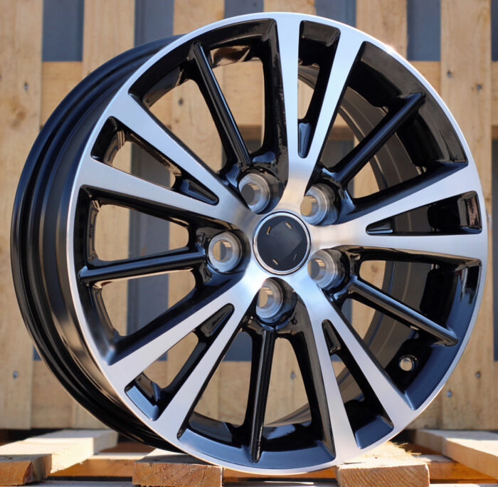 R15x6 5X100 ET 39 54.1 L1051 (IN0099) Black Polished (MB) For TOYOT (Z5)