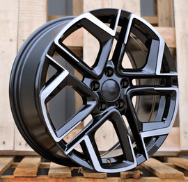 R19x8.5 5X112 ET 38 57.1 Y1243 (YF5667) Black Polished (MB) For VW (P1) (HYBRID FORGED)