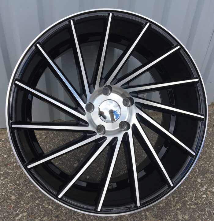 R20x9.5 5X120 ET 38 72.6 LU589 (M7L) Black Polished (MB) For RACIN