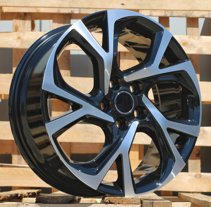 R17x7 5X114.3 ET 45 60.1 FE132 Black Polished (MB) For TOYOT (P1)