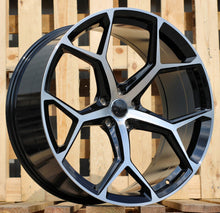 Indlæs billede til gallerivisning R19x8.5 5X112 ET 40 66.5 I5598 Silver+Black (SIBL) For AUD (Z5) (Black Polished Mirror Spokes)