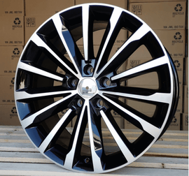 R18x8 5X112 ET 44 57.1 F1526 (YF0458) Black Polished (MB) For SKODA (Z6) (HYBRID FORGED)