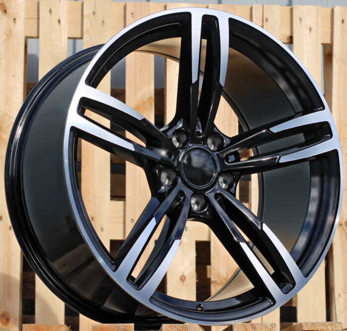 R18x8 5X120 ET 34 72.6 BK855 (BY1121) Black Polished (MB) For BMW (Z2+Z3) (Rear+Front)