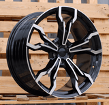 R20x9.5 5X112 ET 43 66.6 YF5596 Black Polished (MB) For BMW (Z6) (X3) HYBRID FORGED Rear+Front)