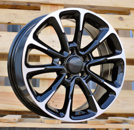 R17x7 5X110 ET 40 65.1 Y1281 Black Polished (MB) For FIAT (Z4) (NEW Model 500)
