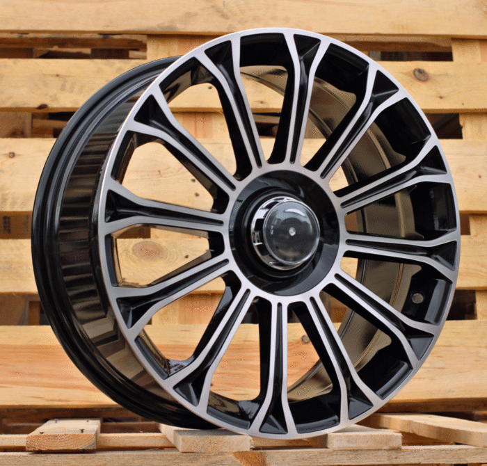 R20x8.5 5X112 ET 36 66.6 FBX003 (H3153F) Black Polished (MB) For MER (K7) (HYBRID FORGED Rear+Front)