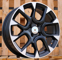 Indlæs billede til gallerivisning R16x6.5 4X98 ET 35 58.1 B1675 Black Polished Half Matt (MBHM) For FIAT (Z1) (ABARTH Style)