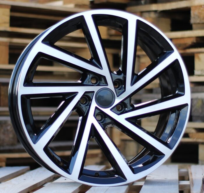 R16x6.5 5X112 ET 45 57.1 B5329 Black Polished (MB) For VW (R)