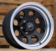Indlæs billede til gallerivisning R15x8 5X114.3 ET M20 83.1 XF171 Black Half Matt+Polished Lip (BLHMPL) For 4X4 (R)