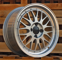 Indlæs billede til gallerivisning R15x6.5 4X100 ET 35 67.1 A1025 (3S215) Silver+Polished Lip (SP) For RACIN (R) (HYBRID FORGED Style BBS)