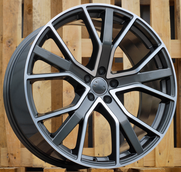 R21x9.5 5X112 ET 31 66.5 B5131 (FBX133) Grey Polished Half Matt (MGHM) For AUD (K7) (HYBRID FORGED)