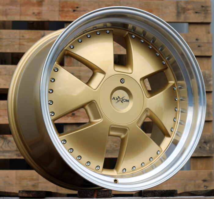 R20x11 5X112 ET 32 66.6 AT674 (LU1831) Gold+Polished (YP) For MER (K3) (MONOBLOCK Style Rear+Front)