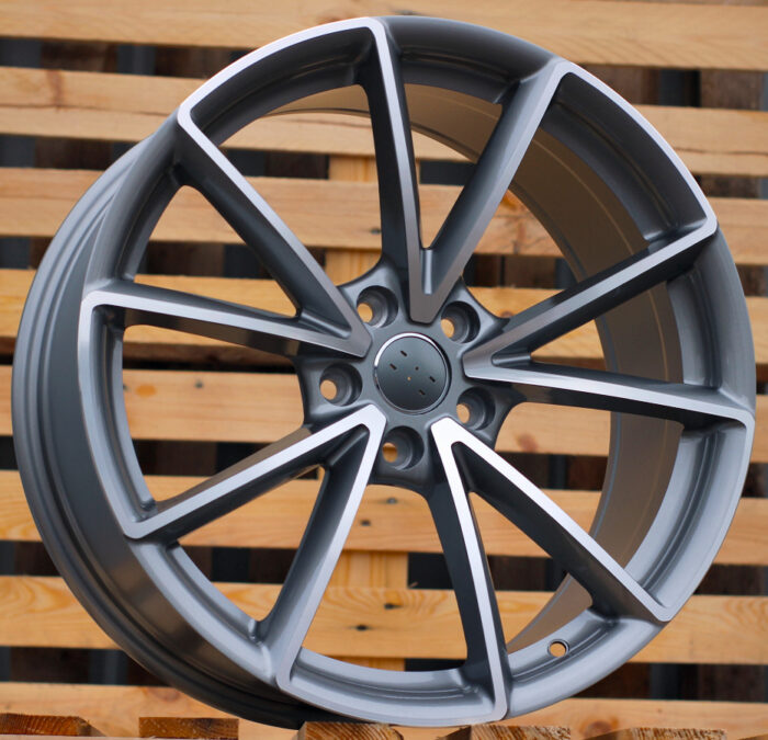 R19x8.5 5X112 ET 40 66.5 BK703 (IN5416/TS990) Grey Polished (MG) For AUD (K8)
