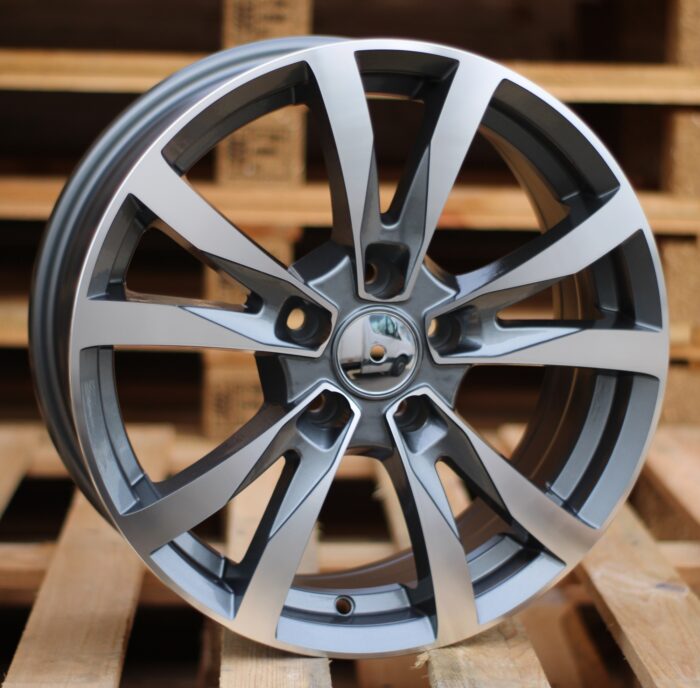R16x6.5 5X108 ET 42 67.1 BK533 Grey Polished (MG) For RACIN