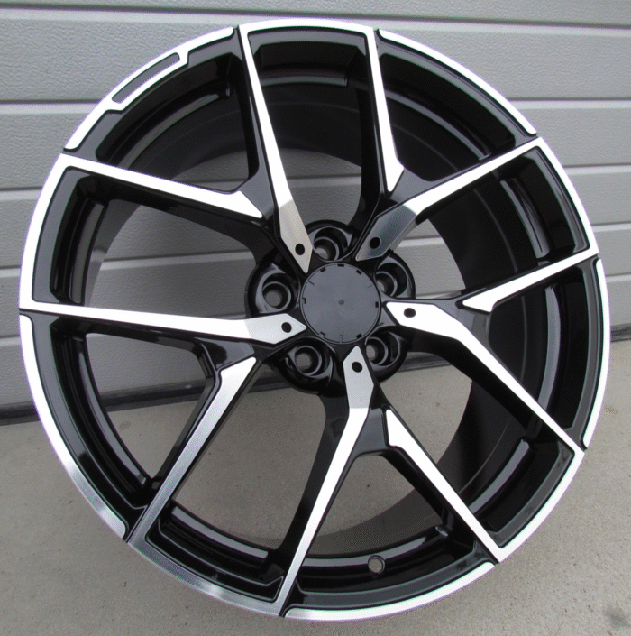 R19x9.5 5X112 ET 35 66.6 XE137 (BY1225) Black Polished (MB) For MER (K3) (Front+Rear)