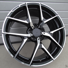 R19x9.5 5X112 ET 35 66.6 XE137 (BY1225) Black Polished (MB) For MER (K3) (Front+Rear)