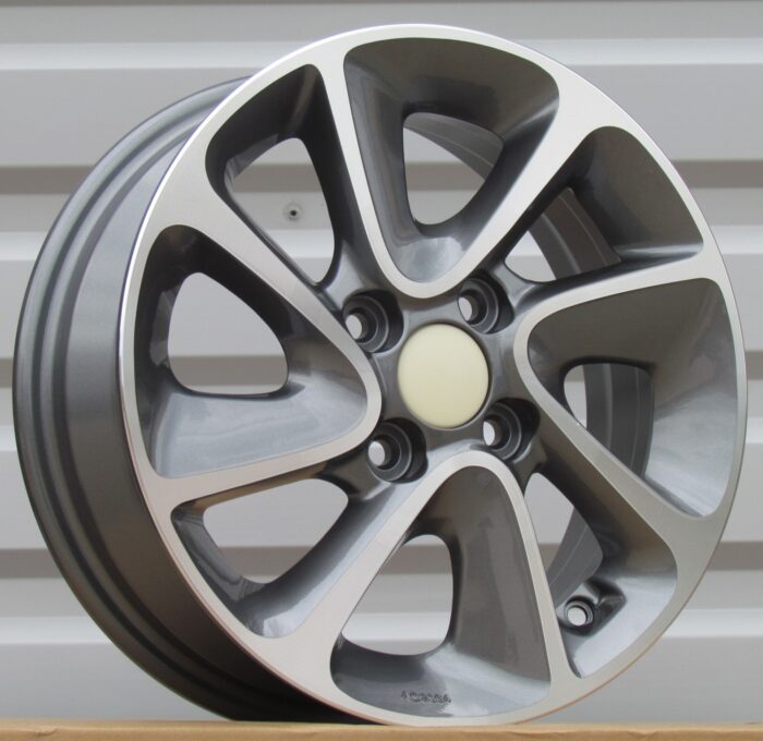 R14x5 4X100 ET 41 54.1 B5387 Grey Polished (MG) For HYUND (L3)